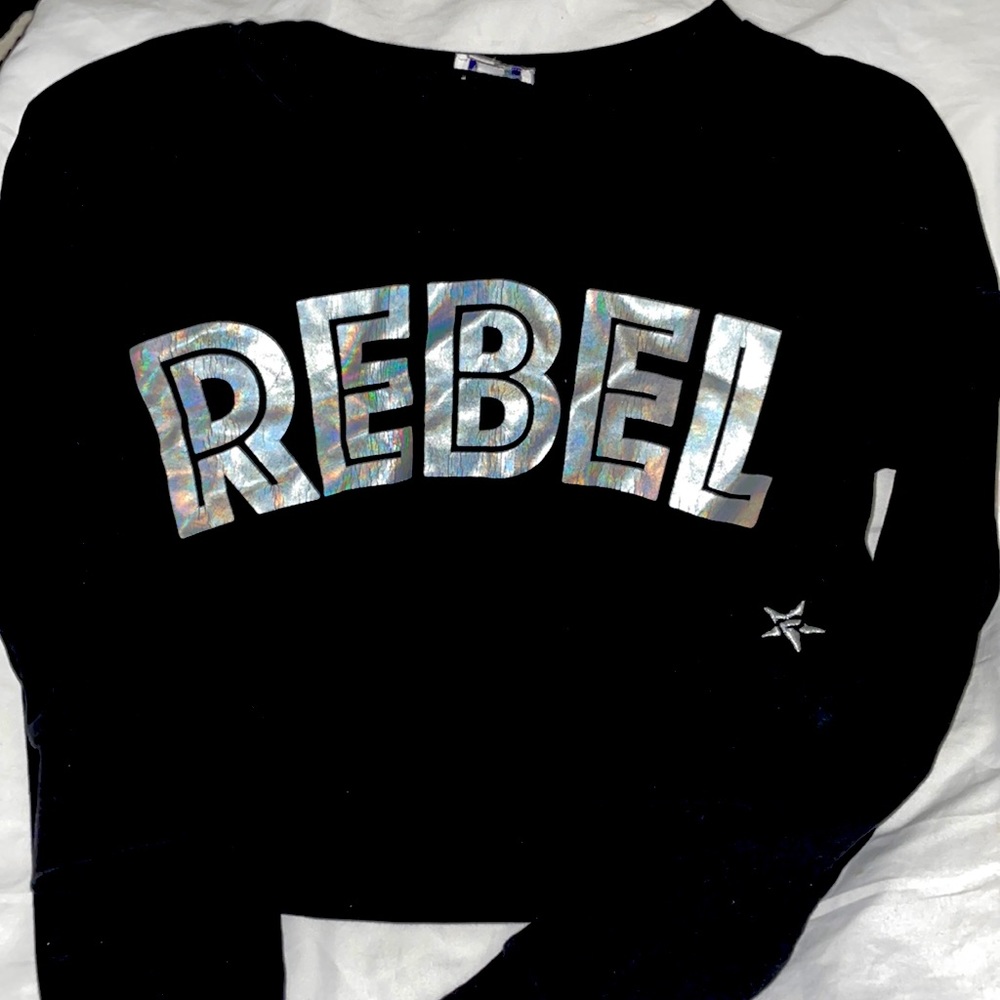 Rebel athletic crop top adult small